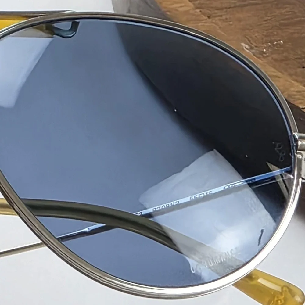 Ray-Ban RB 8063 Chromance Sunglasses Mens 55-16 Silver Titanium Blue Polarized